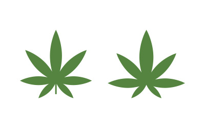 Ilustracja symbolu znaku marihuany Canabis v.2