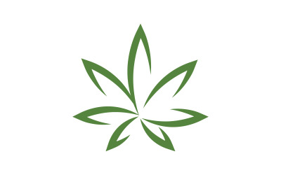 Ilustracja symbolu znaku marihuany Canabis v.7