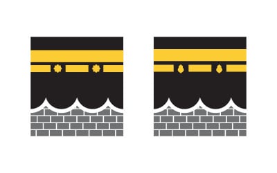 Kaaba vector illustration icon design template v.19