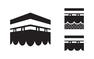 Kaaba vector illustration icon design template v.24