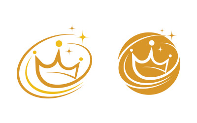 Korona króla Luksusowy szablon logo ikona wektorowa V.7