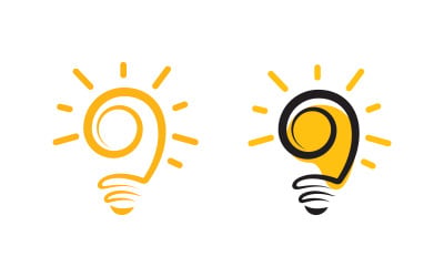 Light bulb Creativity symbol logo design illustration v.2