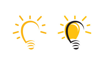 Light bulb Creativity symbol logo design illustration v.5
