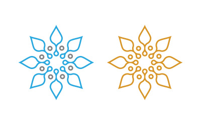 Modello di progettazione del logo dell&amp;#39;icona vettoriale dell&amp;#39;illustrazione del fiore di bellezza v.1