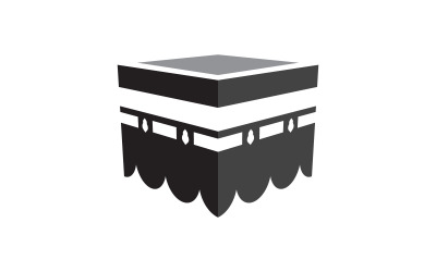 Modello di progettazione dell&amp;#39;icona dell&amp;#39;illustrazione vettoriale della Kaaba v.20