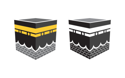 Modello di progettazione dell&amp;#39;icona dell&amp;#39;illustrazione vettoriale della Kaaba v.27
