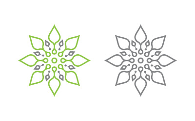 Piękno kwiatu ilustracja ikona wektorowa logo szablon projektu v.4