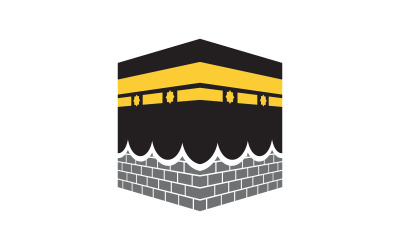 Plantilla de diseño de icono de ilustración vectorial de Kaaba v.28
