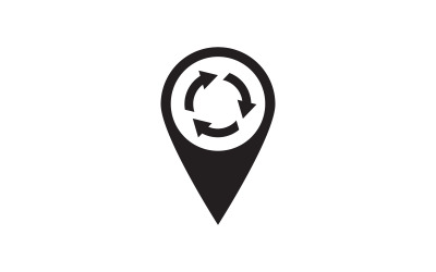 Plantilla de diseño de ilustración vectorial de iconos de reciclaje v.4
