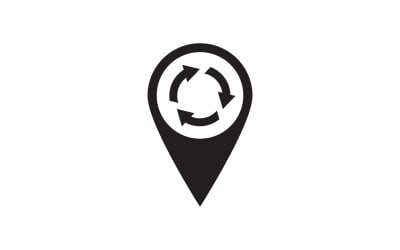 Recycling-Symbole, Vektor-Illustration, Design-Vorlage v.4