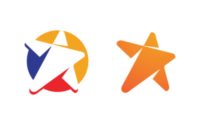 Sternsymbol-Logo-Vorlage, Vektorillustration v.3