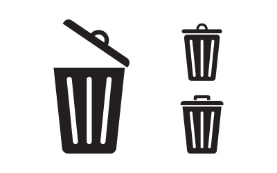 Szablon projektu ilustracji wektorowych ikon kosza v.3