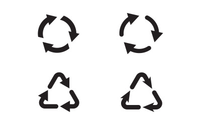 Szablon projektu ilustracji wektorowych ikon recyklingu v.3