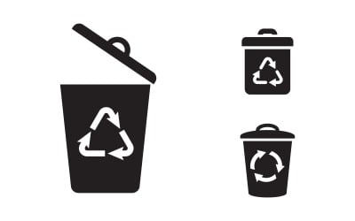 Trash icons vector illustration design template v.1