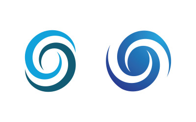 Wasserwelle Ozean fließend Wirbel Sturm Symbol Logo Vorlage v.5