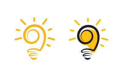 Żarówka Kreatywność symbol logo projekt ilustracja v.2