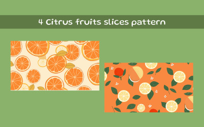 Colorful fruits slices pattern