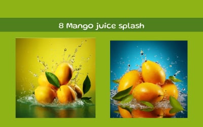 Mango juice splash AI image