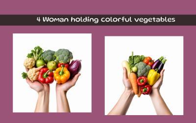 Woman holding colorful vegetables