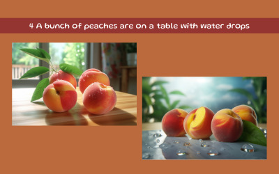 A bunch of peaches are on a table with water drops