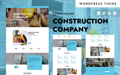 Építőipar – Mérnöki és építőipari cég WordPress Elementor téma