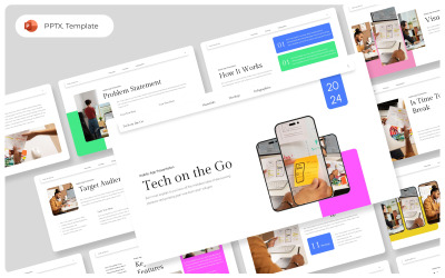 Teknoloji Hareket Halindeyken PowerPoint Sunum Şablonu