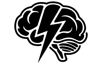 A brain shape vector art illustration