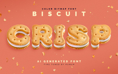 Biscuit Crisp - Färg Bitmap Font