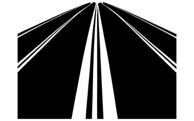 Black Road vector art illustration