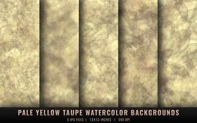 Fondos de acuarela de color amarillo pálido y topo