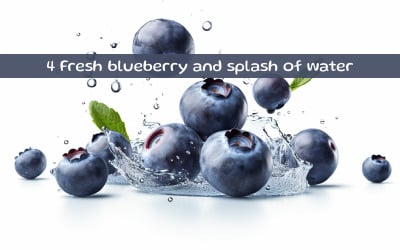 Fresh blueberry and splash of water