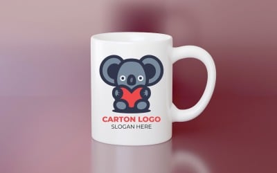 Karton logó tervezősablon