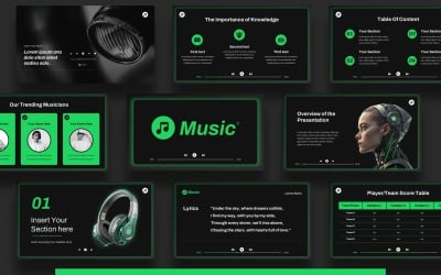 Musik presentationsmall för Google Slides