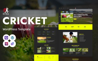 Crikz - Tema WordPress Elementor per l&amp;#39;accademia e l&amp;#39;allenamento di cricket