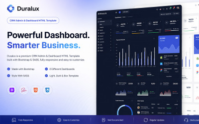 Duralux - HTML šablona pro správu a řídicí panel