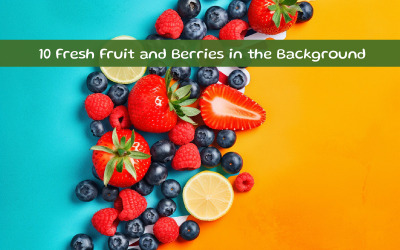 Fresh Fruit and Berries in the Background AI image