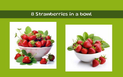 Strawberries in a bowl AI image