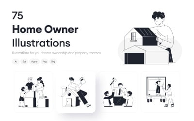 Home Owner Illustration Set