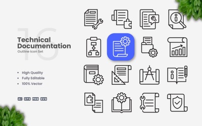 16 Technische documentatie overzicht icoonset