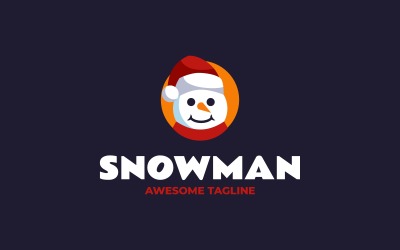 Logotipo de mascota simple de muñeco de nieve n.° 3
