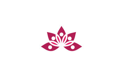 Beauty lotus flower Cosmetic skincare vector icon design template v.8