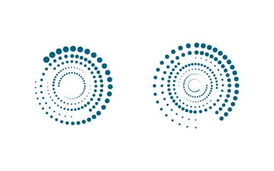 Cercle demi-teinte numérique techno points vecteur icône illustration design v.8