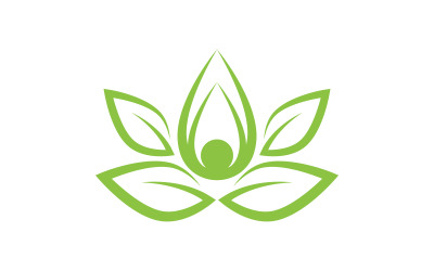 Güzellik lotus çiçeği Kozmetik cilt bakımı vektör simgesi tasarım şablonu v.5