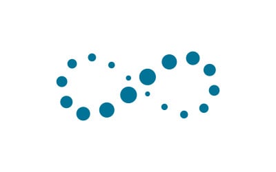 Halftone circle digital techno dots vector icon illustration design v.12