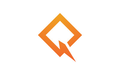 Ikona litery Q Logo szablon projektu wektorowego v.6