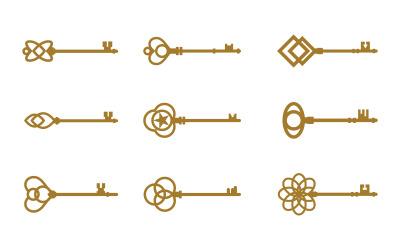 Key icon Business Property vector illustration design template v.1