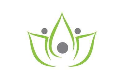 Modello di progettazione di icone vettoriali per la cura della pelle cosmetica del fiore di loto di bellezza v.4