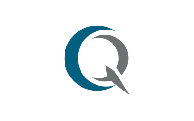 Plantilla de diseño de logotipo con icono de letra Q v.5