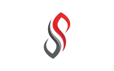 Plantilla de diseño vectorial de icono de fuego de llama caliente simple v.3