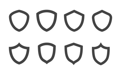 Shield save vector illustration design template v.3